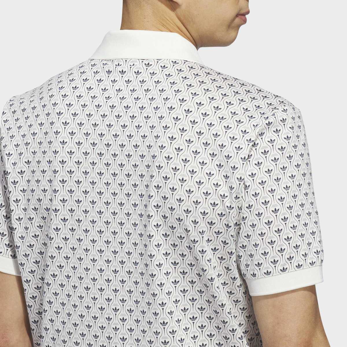 Polo de Homem com Logótipo All Over Originals Branco-3