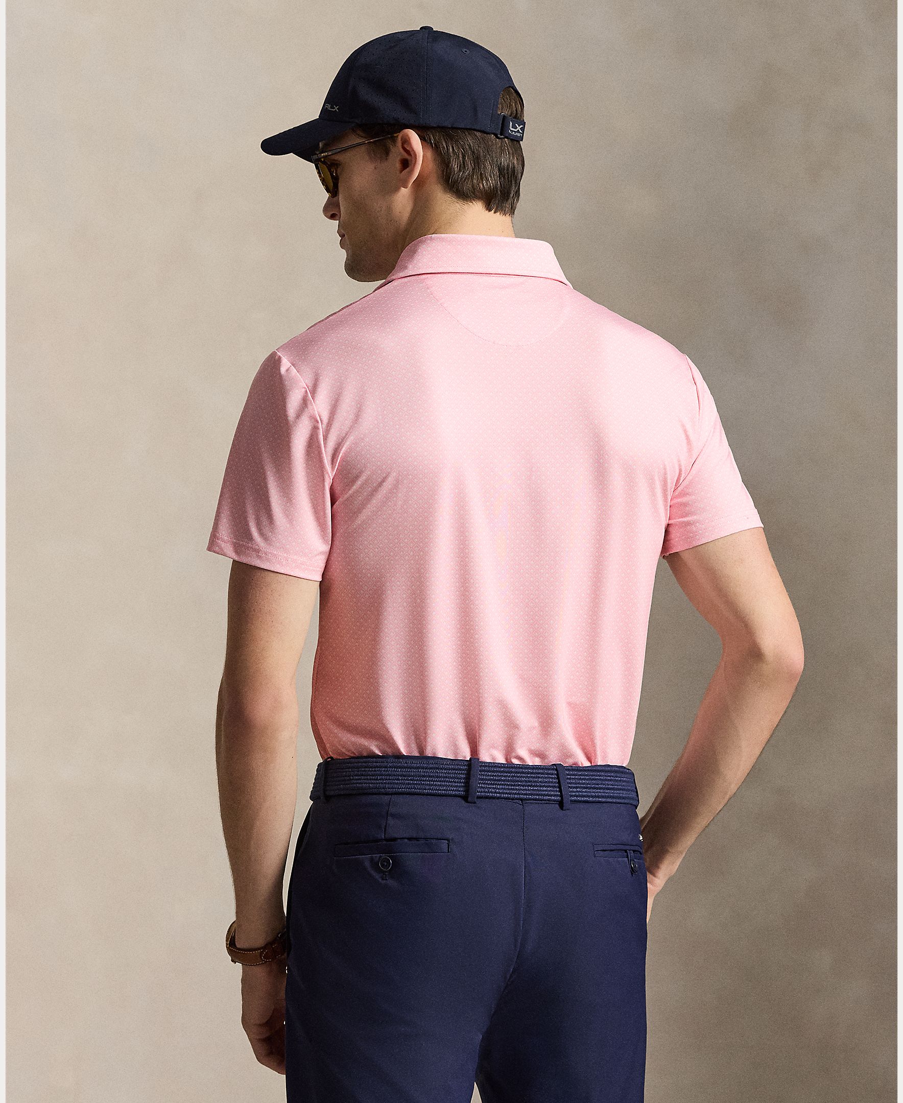 Polo Técnico de Homem Tailored Fit Rosa-3