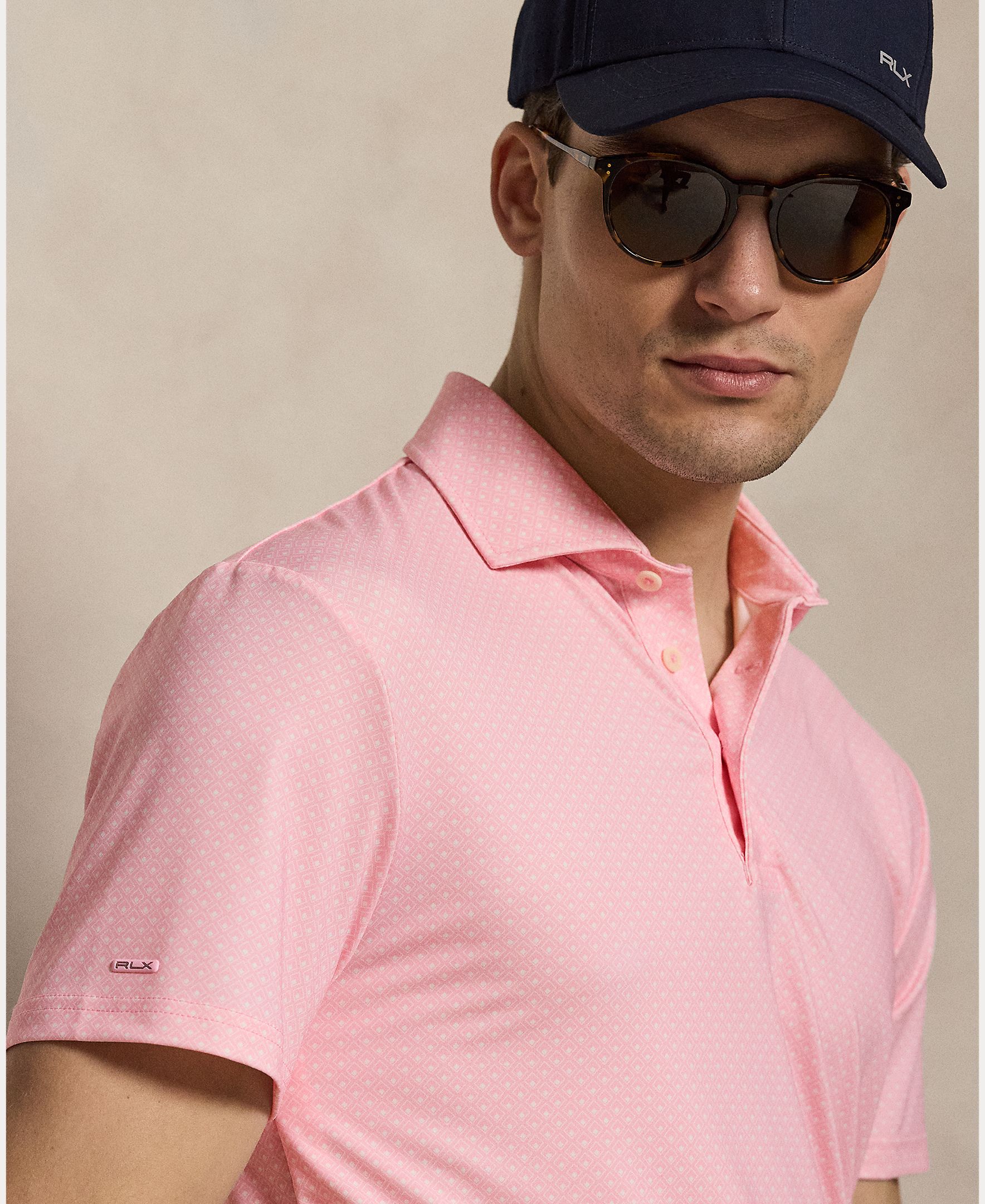 Polo Técnico de Homem Tailored Fit Rosa-4