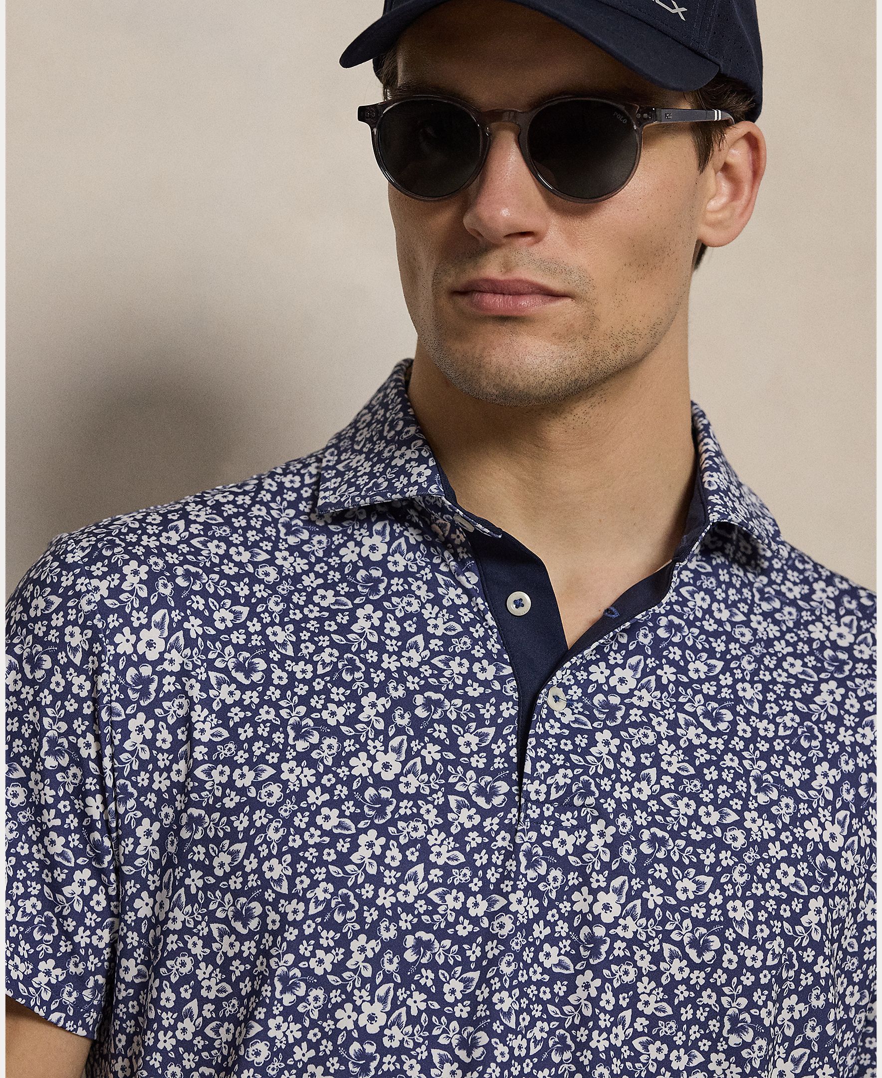 Polo Técnico de Homem Tailored Fit Azul-marinho-4