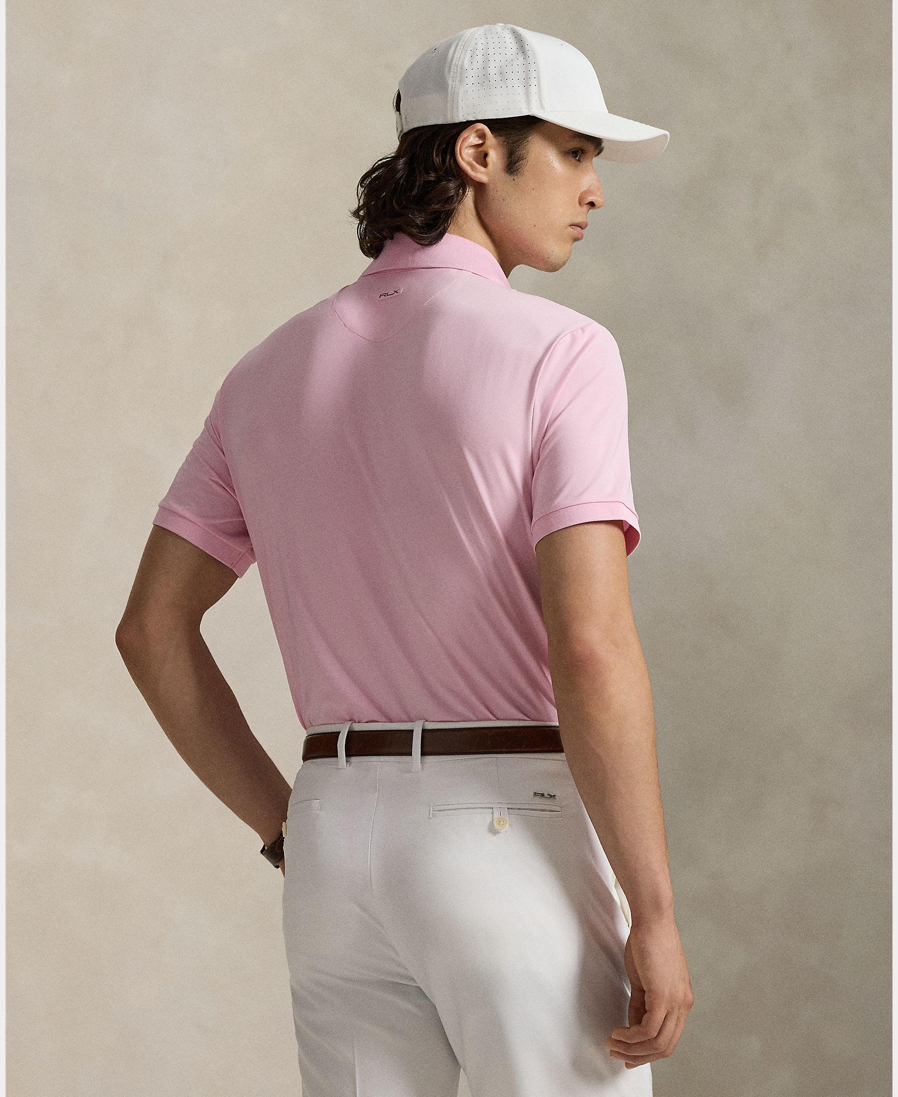 Polo Técnico de Homem Tailored Fit Rosa-pastel-3