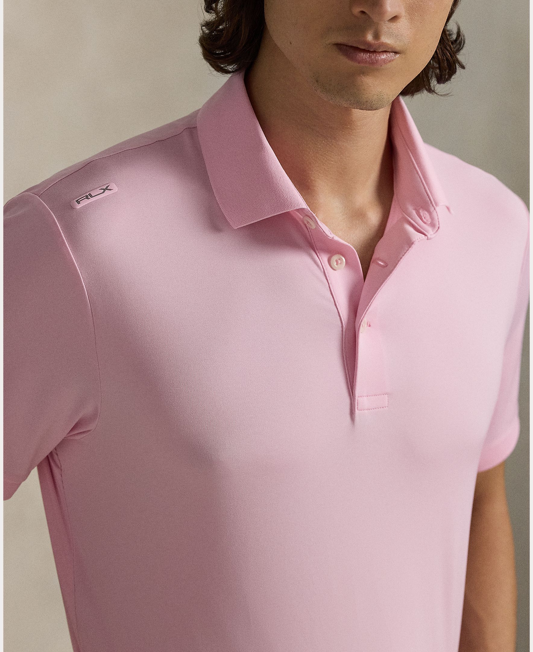 Polo Técnico de Homem Tailored Fit Rosa-pastel-4
