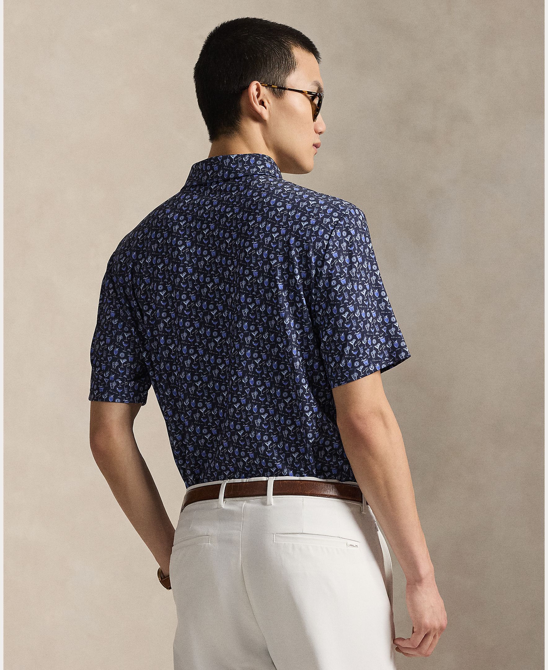 Polo Técnico de Homem Classic Fit Azul-marinho-3