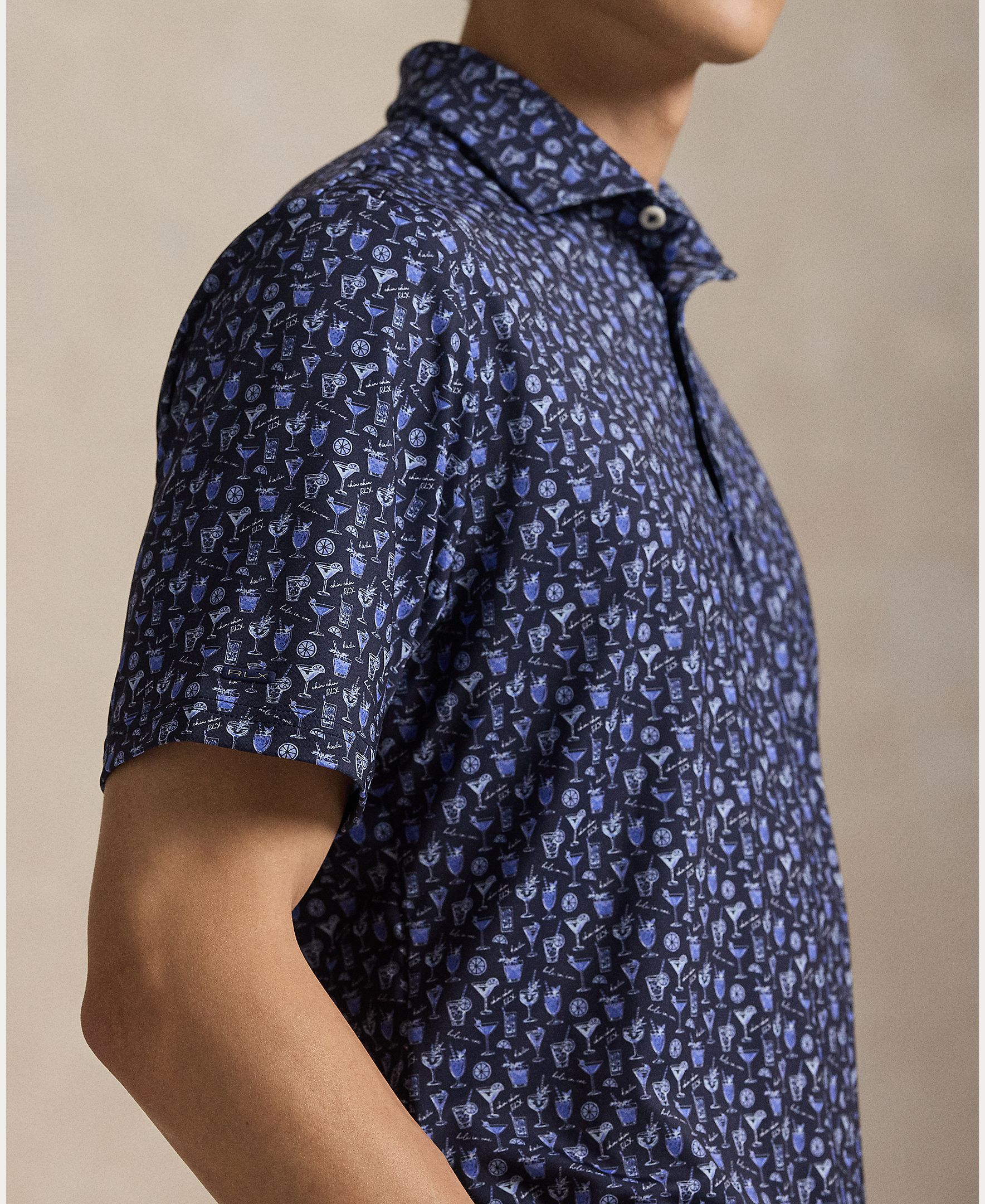 Polo Técnico de Homem Classic Fit Azul-marinho-4