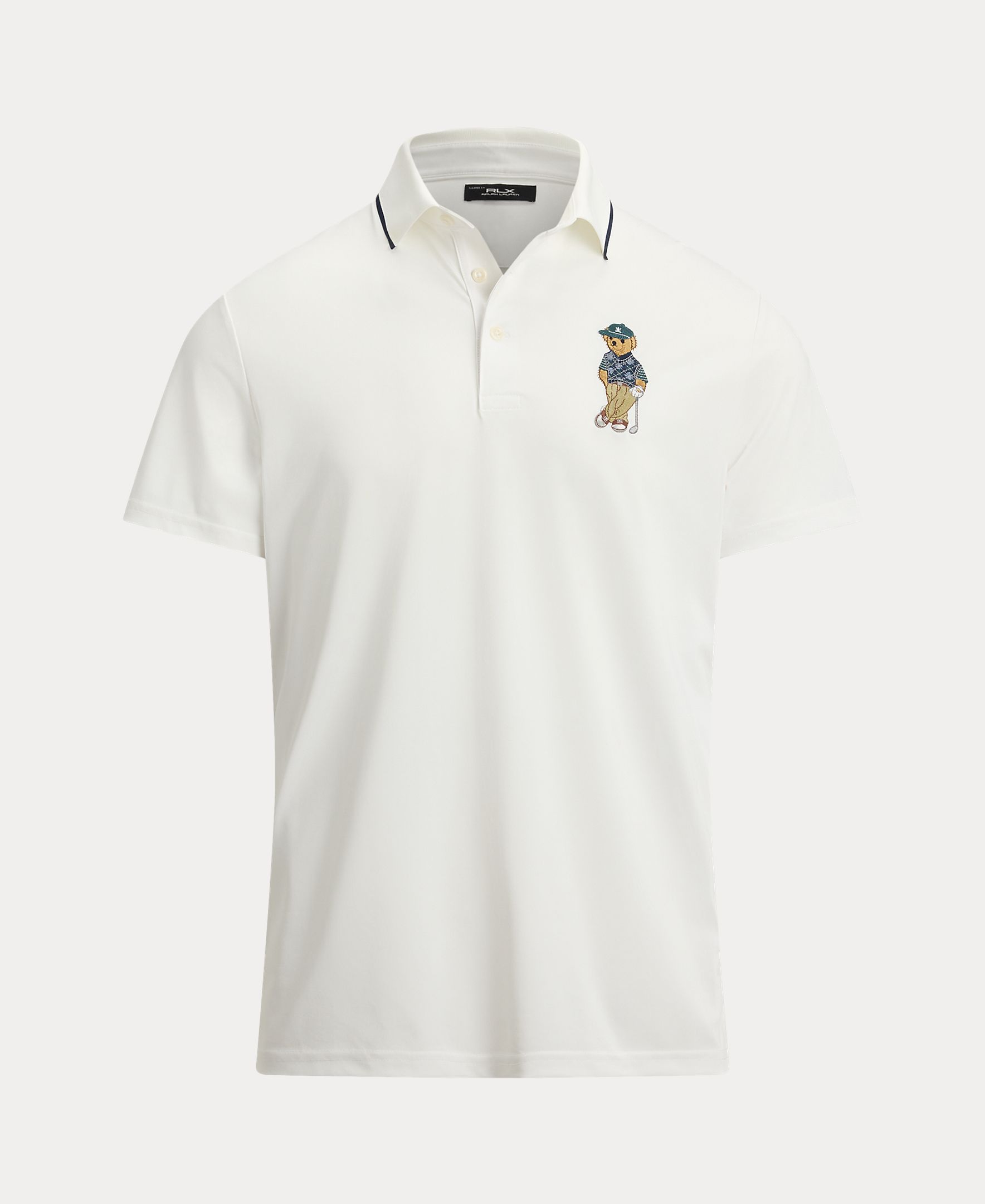 Polo de Homem Tailored Fit Con Polo Bear Branco-5