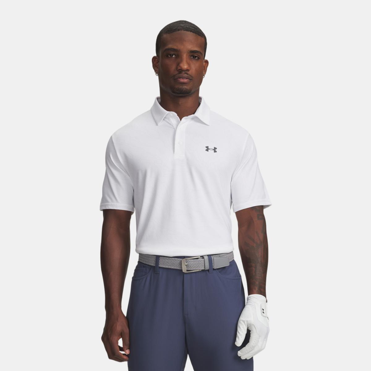 Polo de Golf de Homem Ua Playoff 3.0 Printed Polo Branco-1