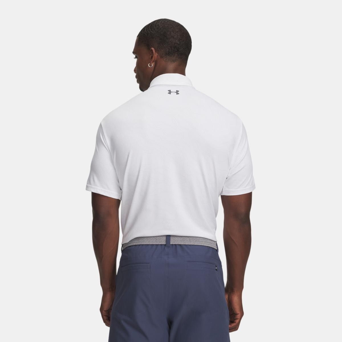 Polo de Golf de Homem Ua Playoff 3.0 Printed Polo Branco-2