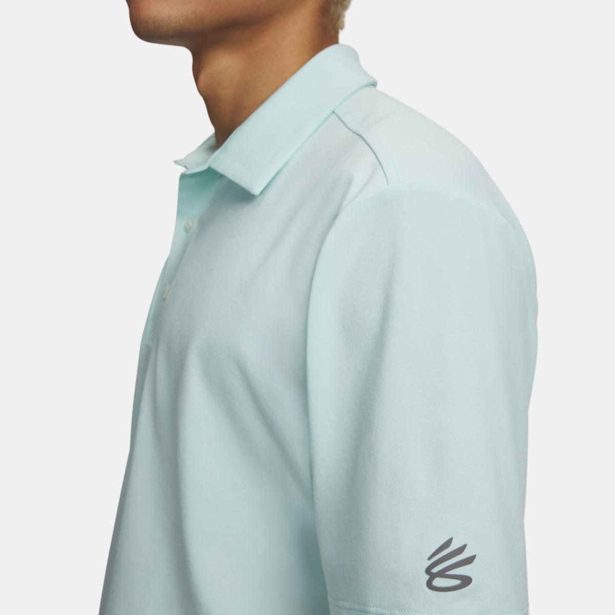 Polo de Golf de Homem Curry Armourdry Polo Verde-menta-3