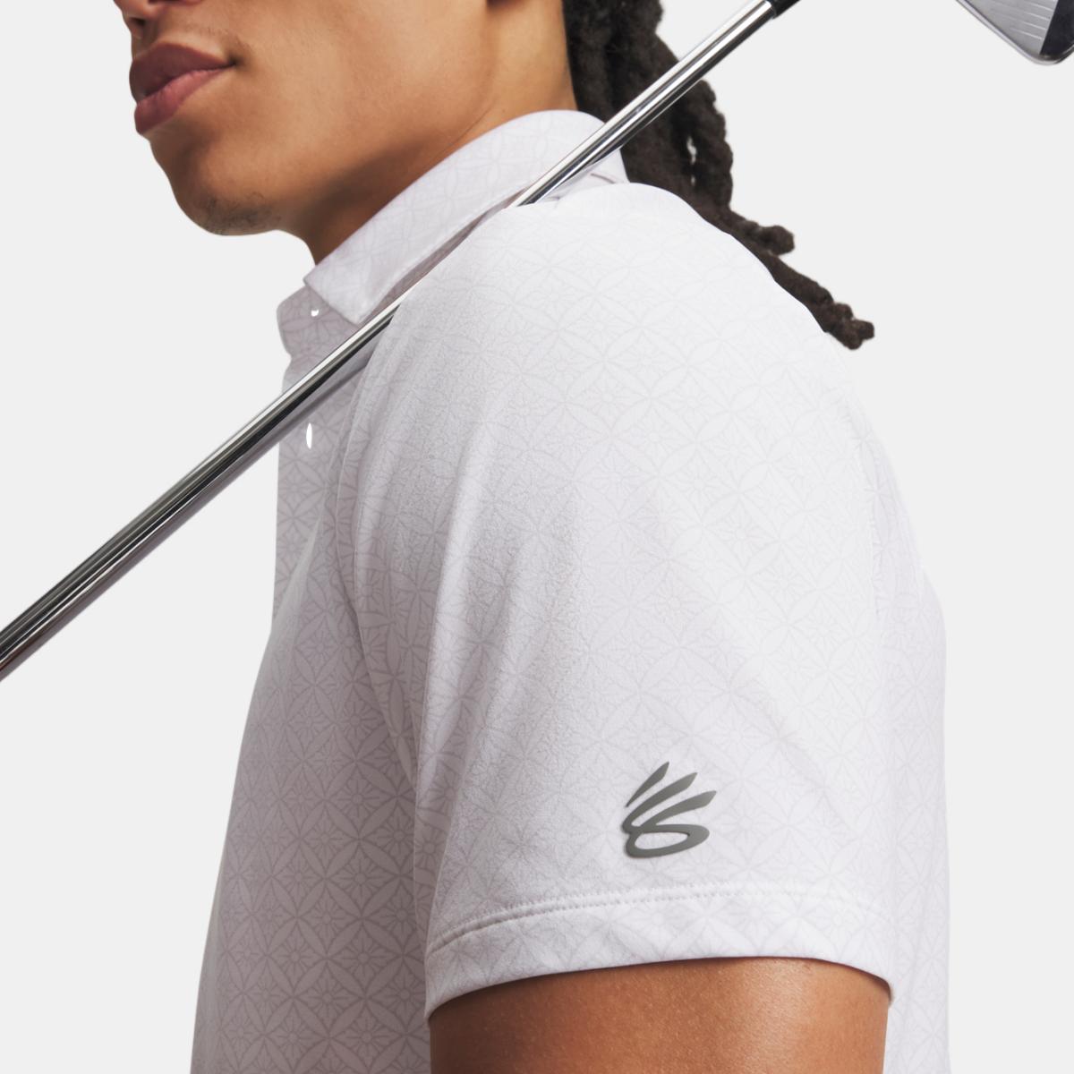 Polo de Golf de Homem Curry Armourdry Bd Shirt Branco-3