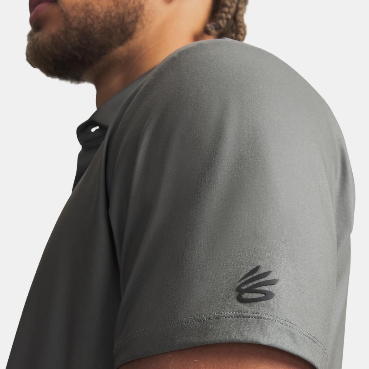 Polo de Golf de Homem Curry Armourdry Bd Shirt Verde-acinzentado-3