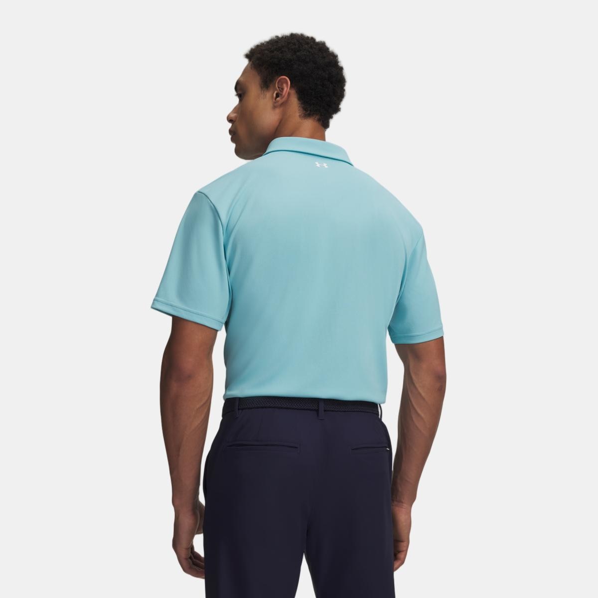 Polo de Golf de Homem Ua T2G Pique Polo Azul Céu-2