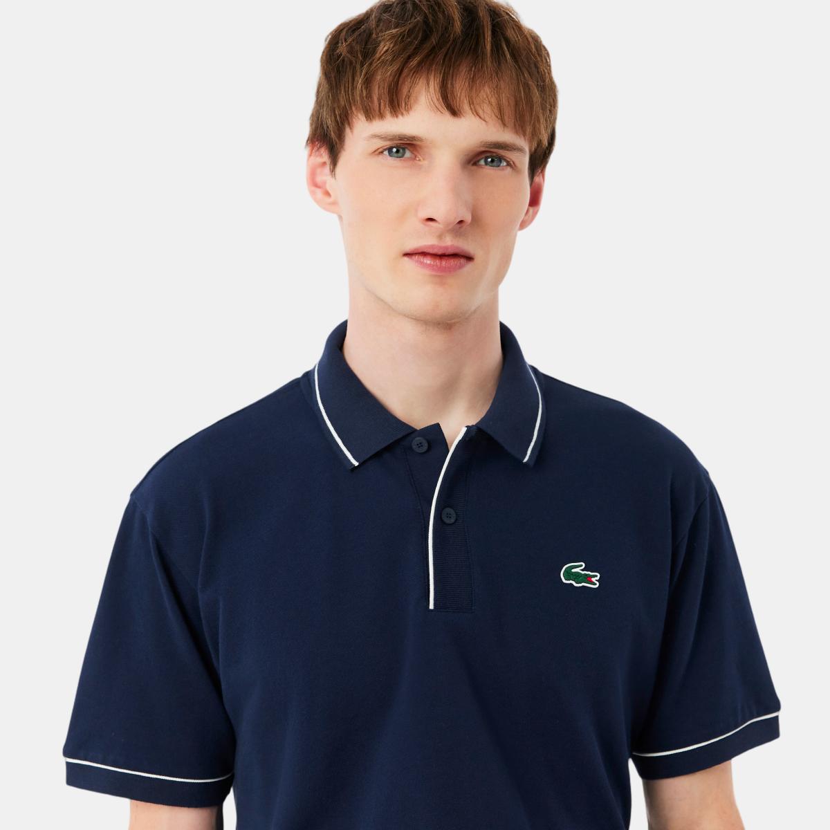 Polo de Golf de Homem Azul-marinho-2