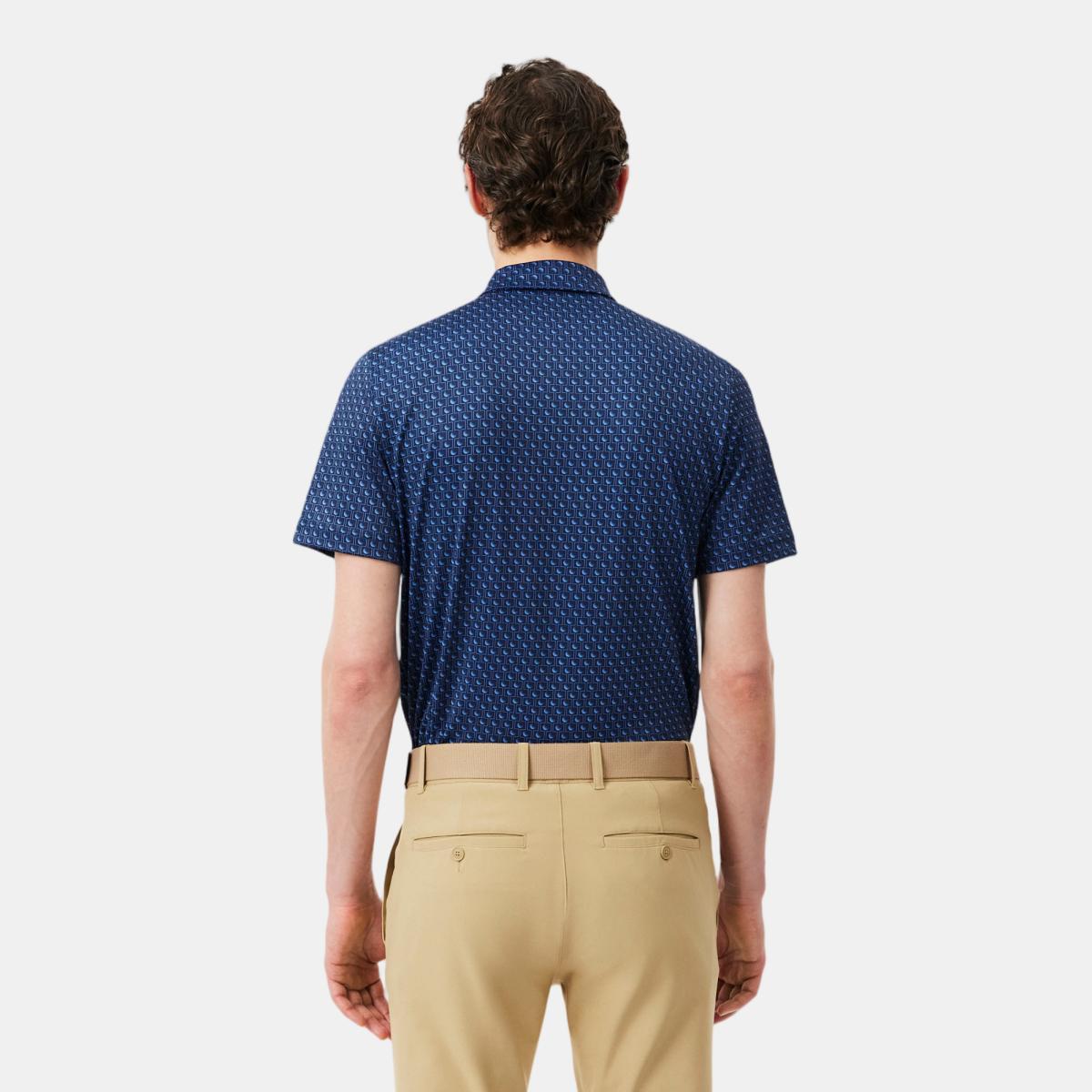 Polo de Golf de Homem Azul-2