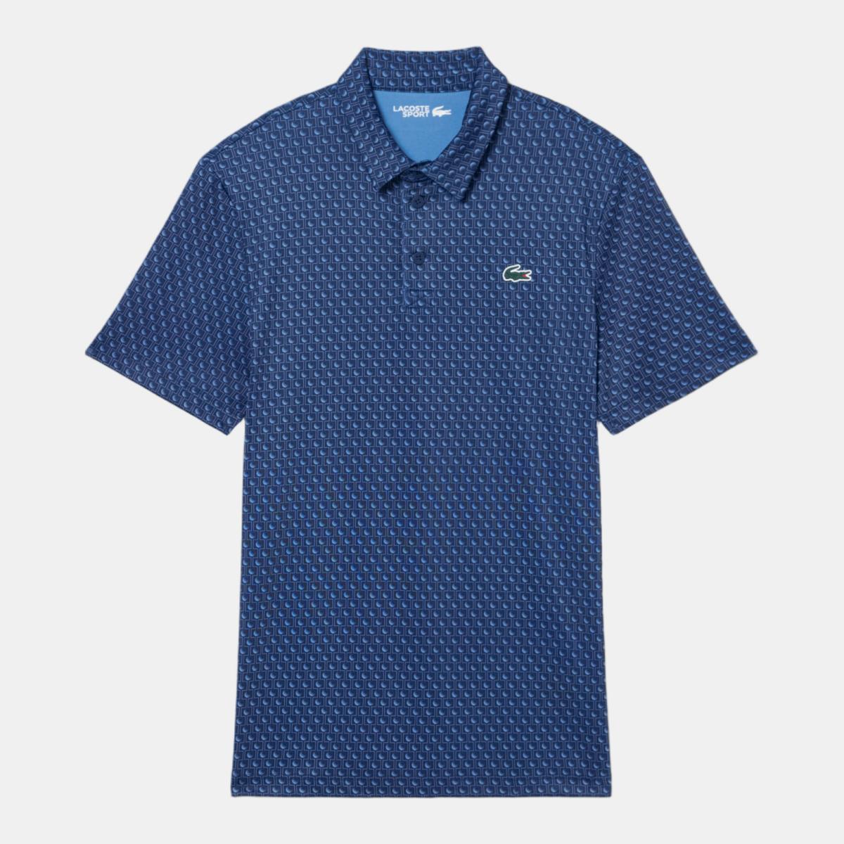 Polo de Golf de Homem Azul-4