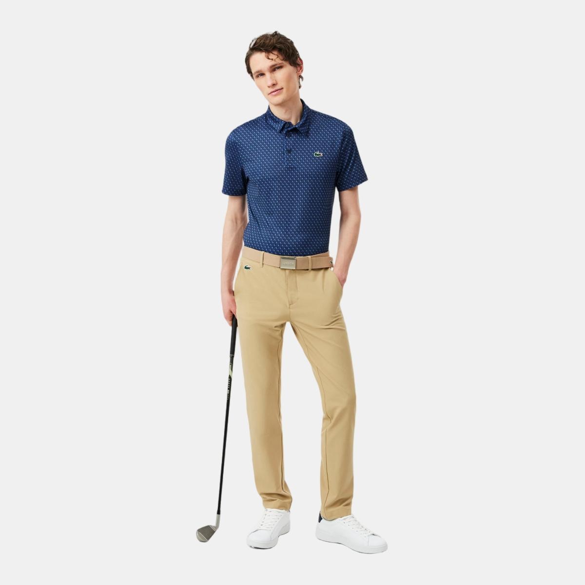 Polo de Golf de Homem Azul-5