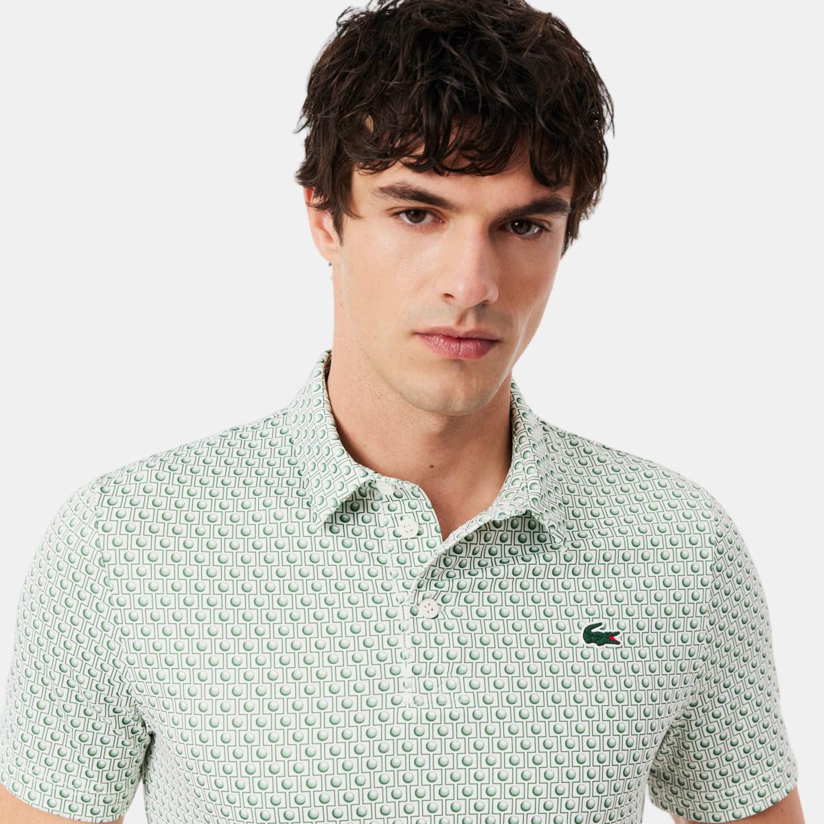 Polo de Golf de Homem Verde-3