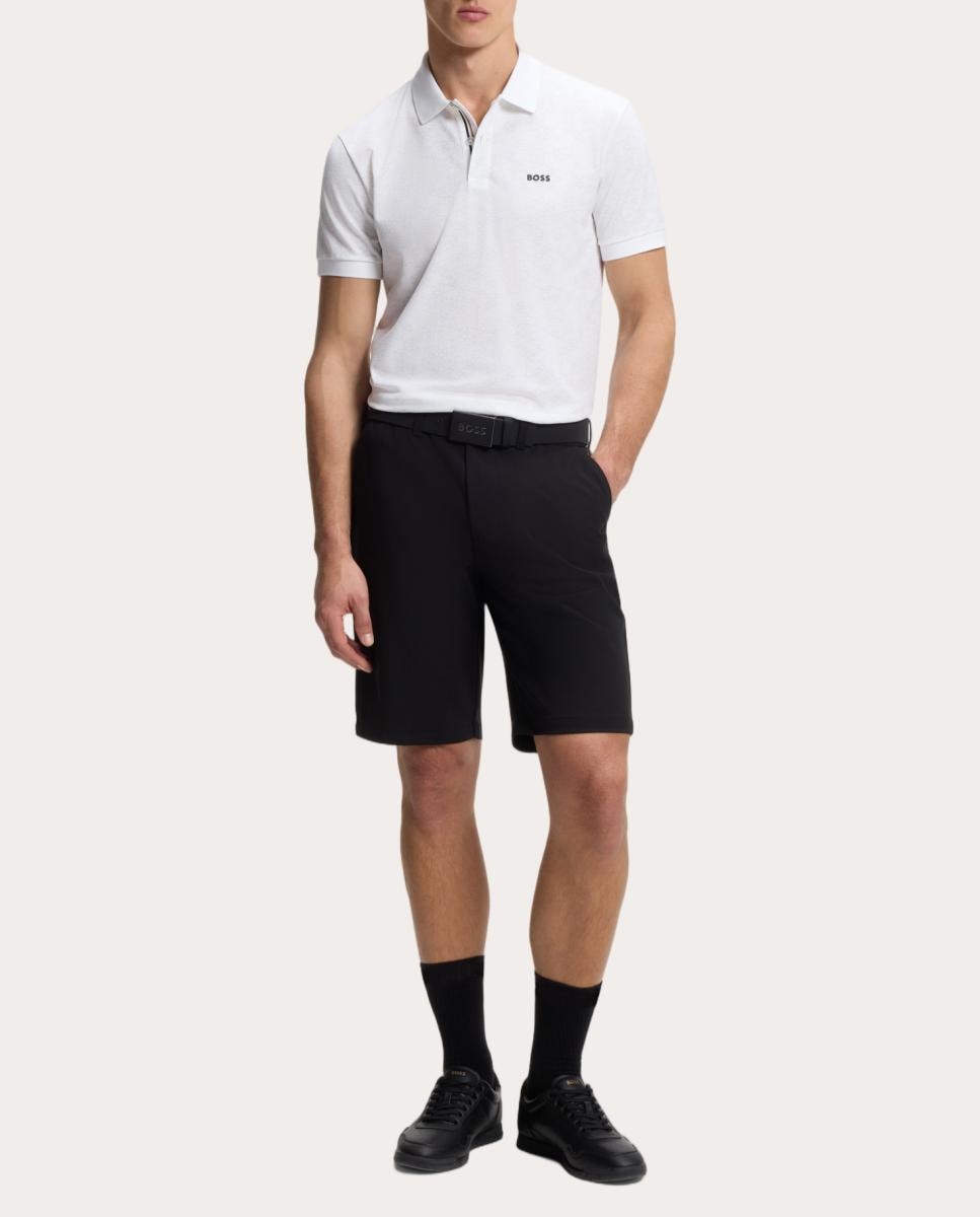 Imagen 0 de Polo manga corta de golf de hombre en tejido técnico BOSS Blanco
