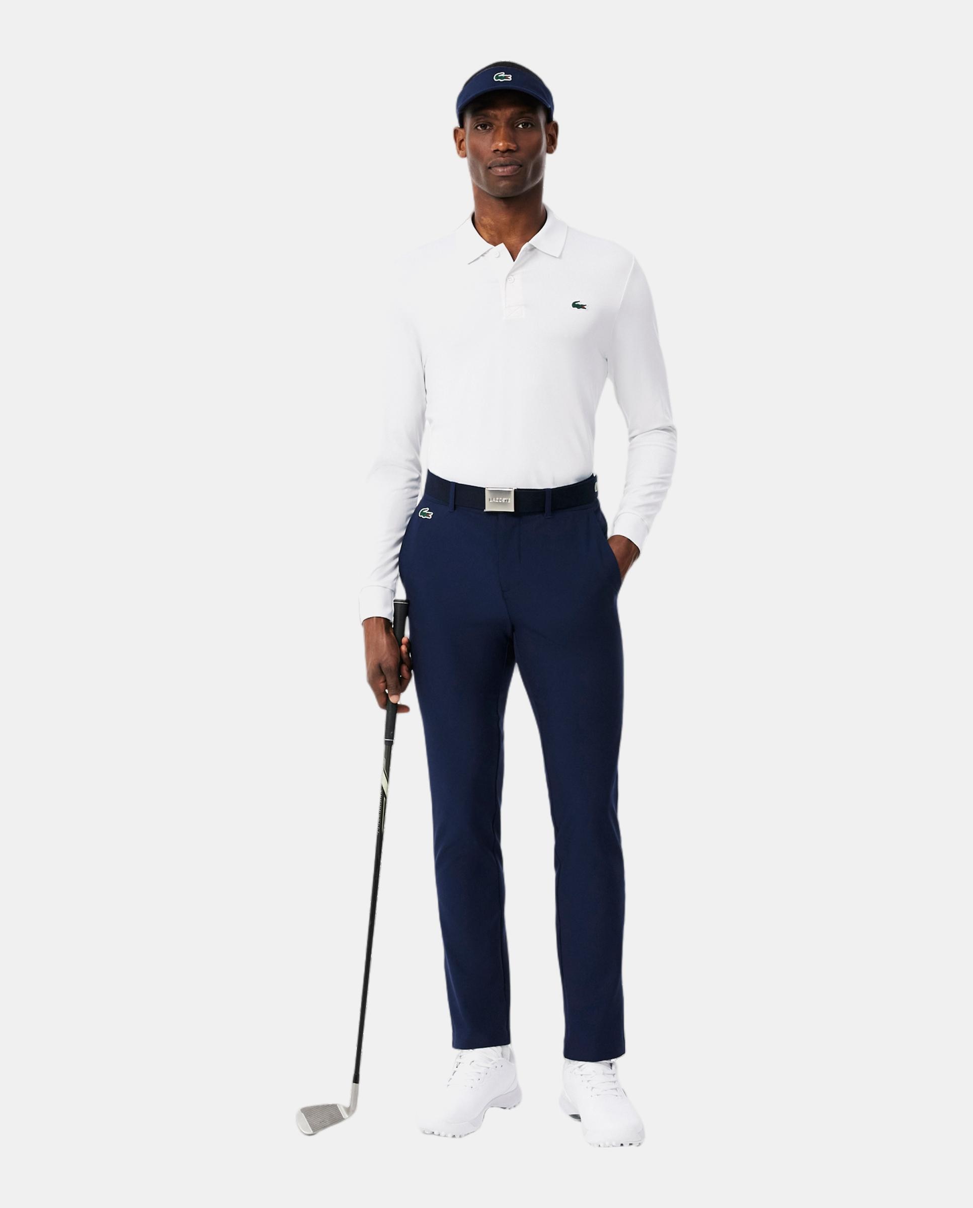 Polo de Golf de Manga Comprida e Corte Regular de Homem  Ultra Dry Lacoste Branco-4