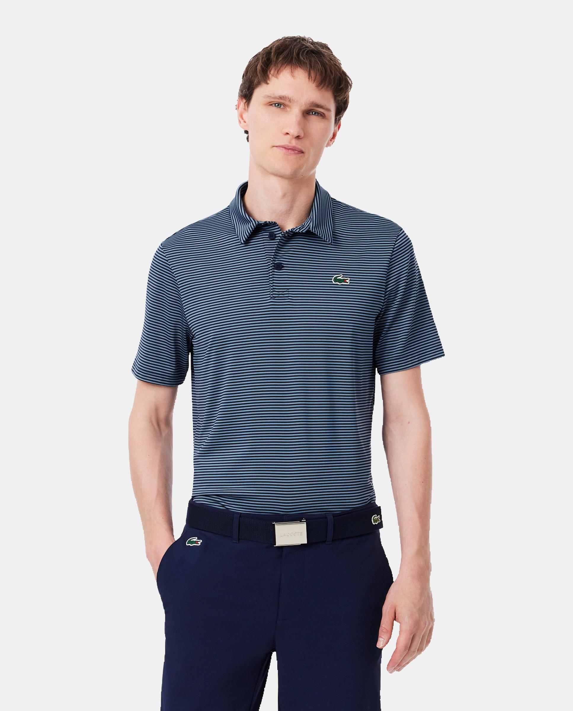 Polo de golf de rayas de hombre de corte regular Ultra Dry Lacoste - Azul marino Azul marino-1
