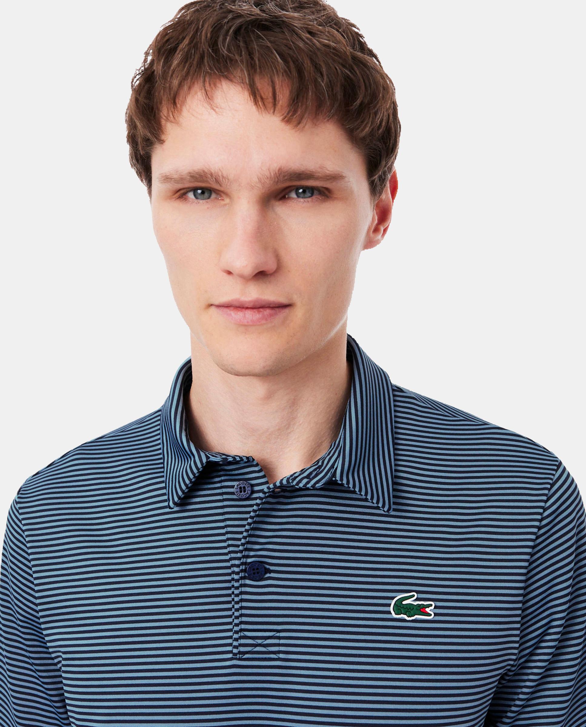 Polo de golf de rayas de hombre de corte regular Ultra Dry Lacoste - Azul marino Azul marino-2