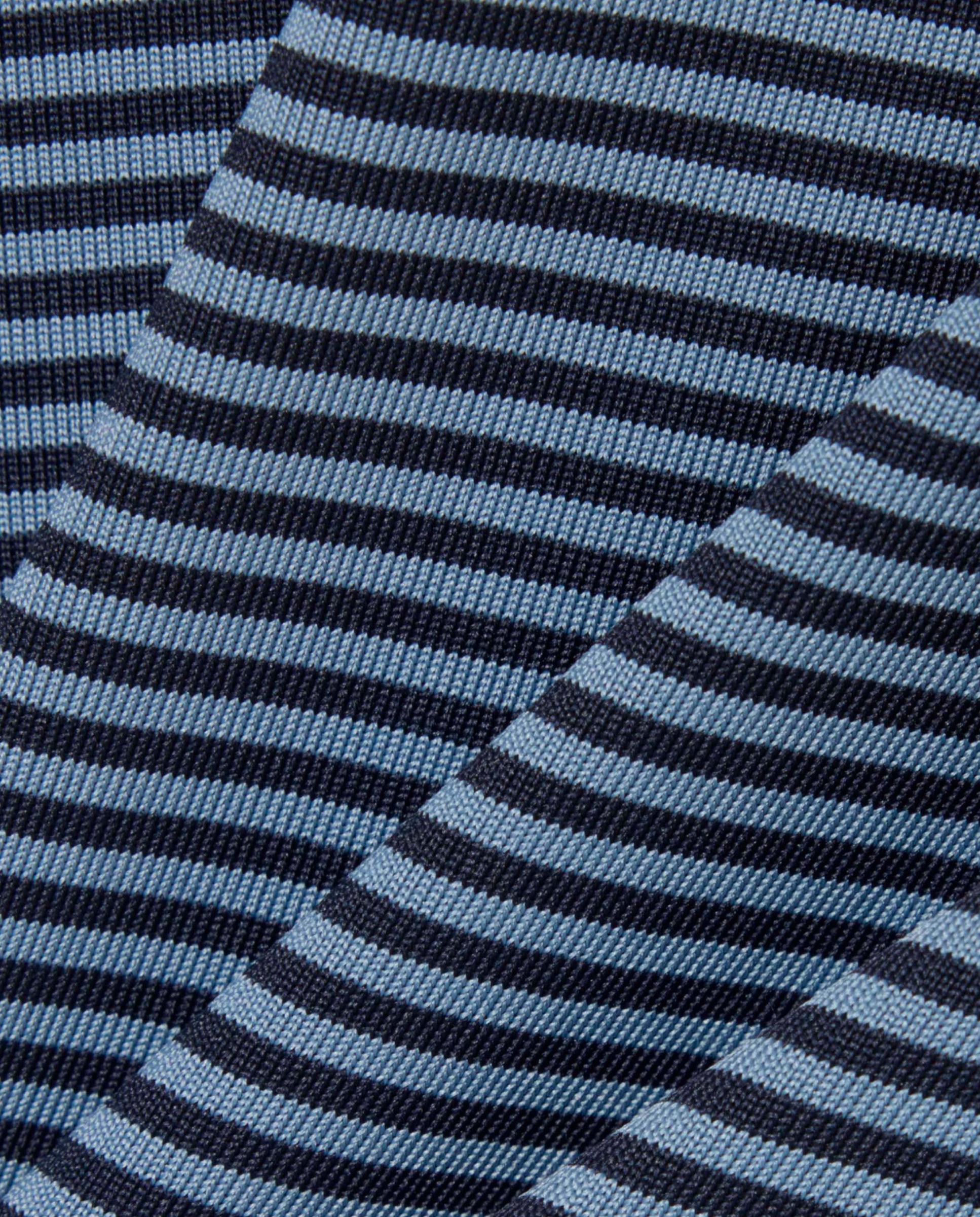 Polo de golf de rayas de hombre de corte regular Ultra Dry Lacoste - Azul marino Azul marino-6