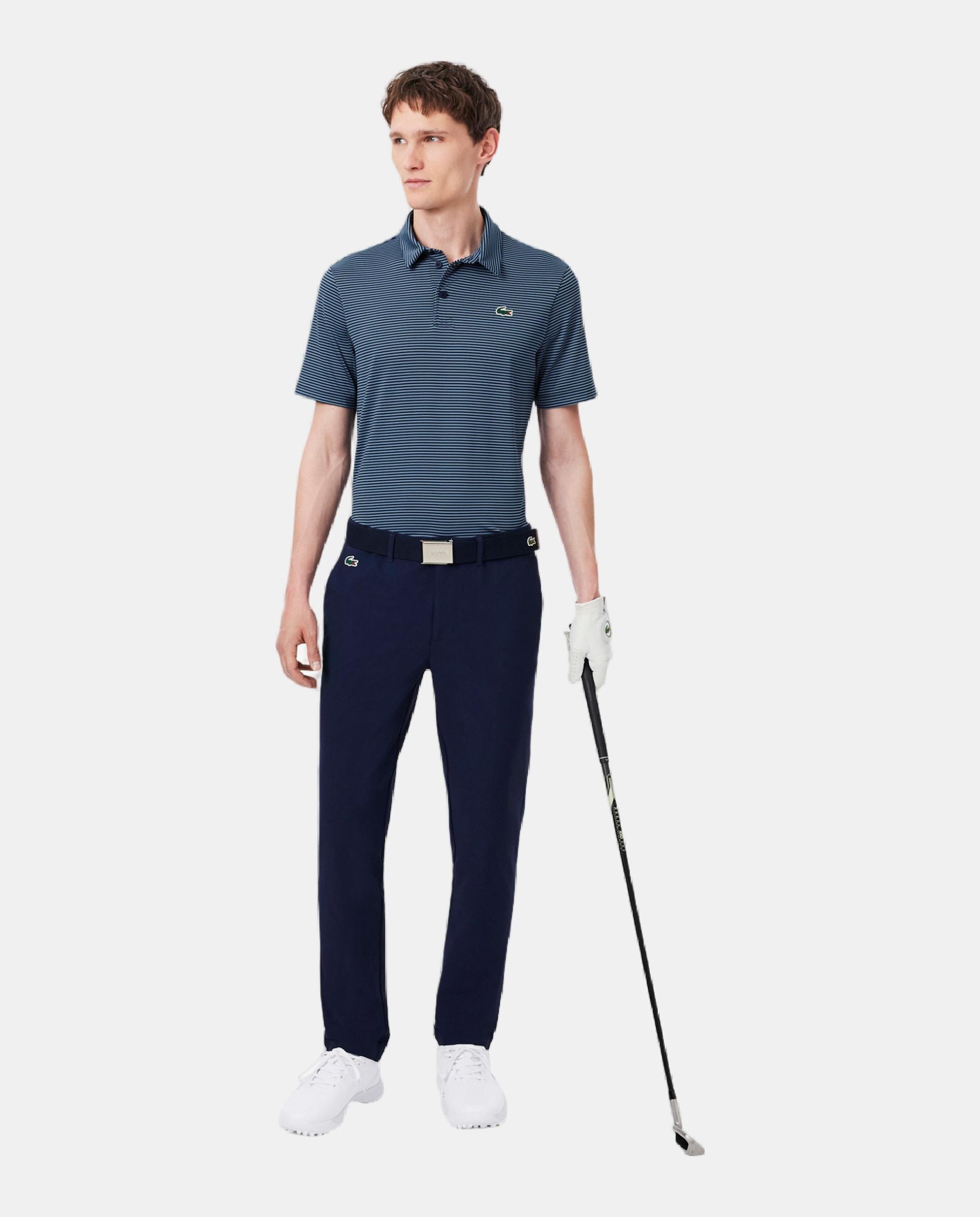 Polo de golf de rayas de hombre de corte regular Ultra Dry Lacoste - Azul marino Azul marino-7