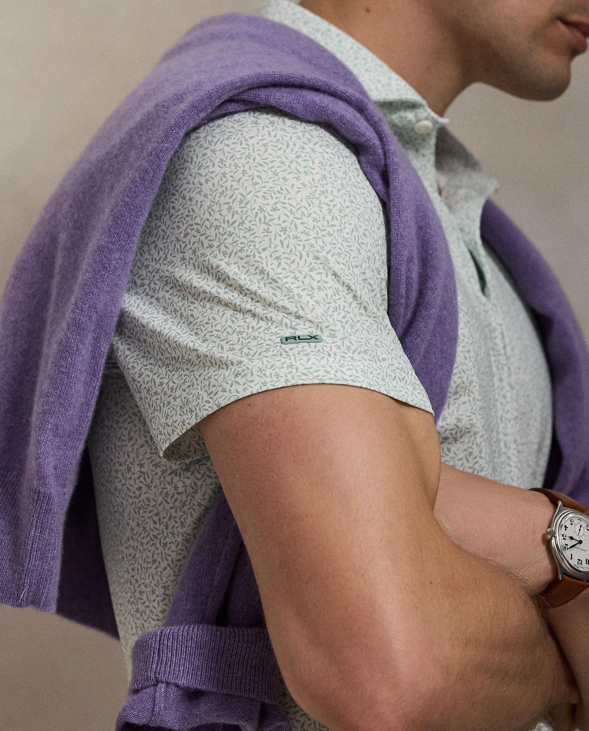 Polo de Homem Tailored Fit Verde Água-3