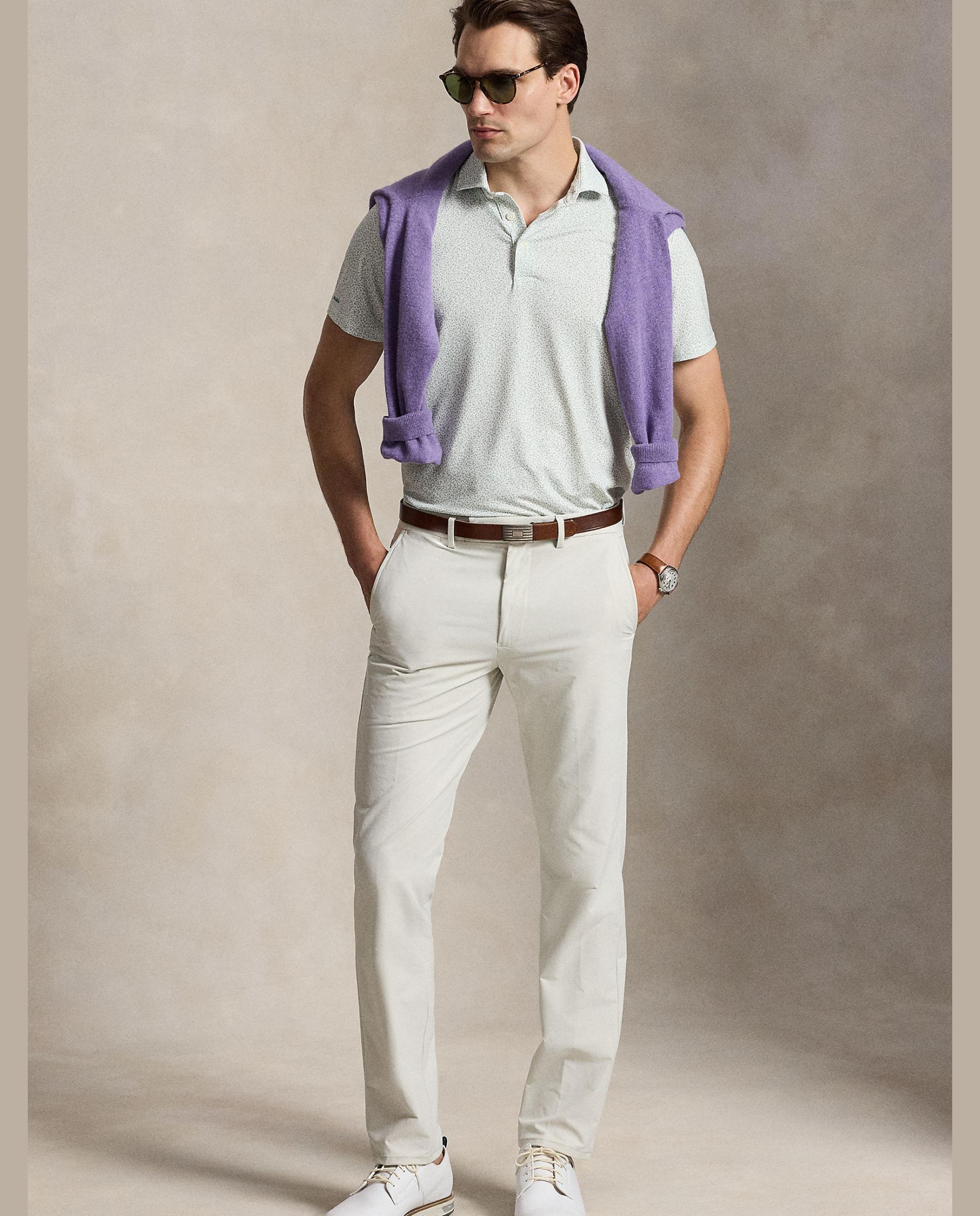 Polo de Homem Tailored Fit Verde Água-5