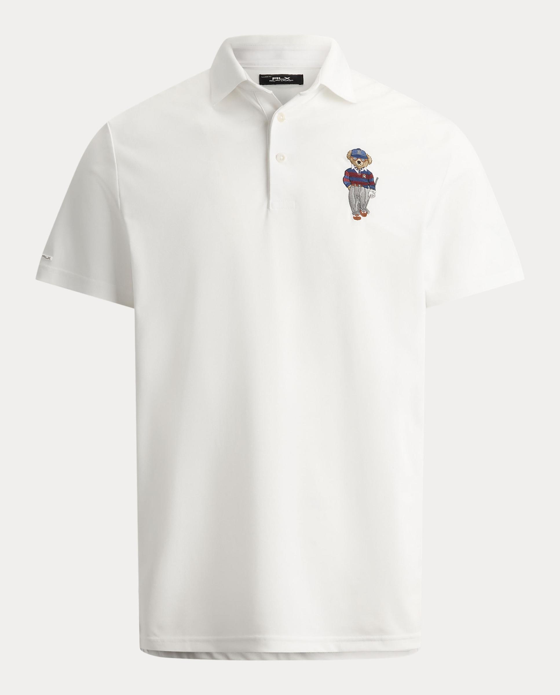 Polo de Homem Tailored Fit com Polo Bear Branco-6