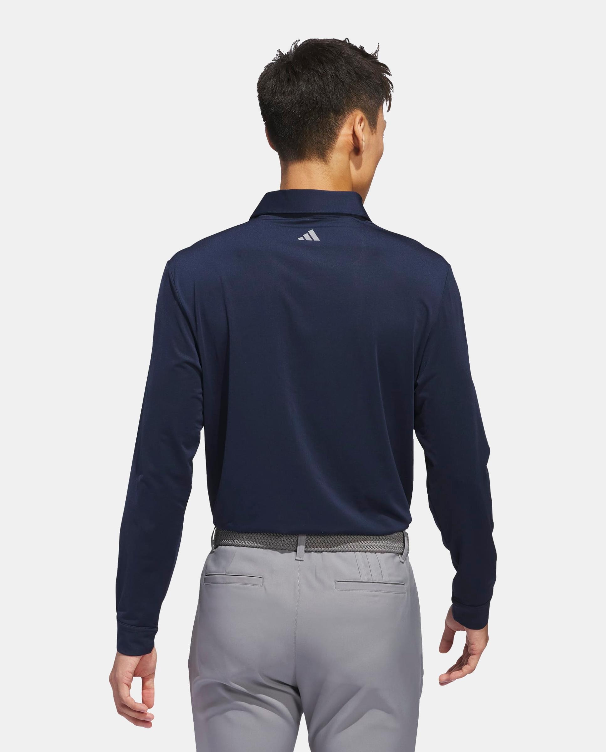 Polo de Golf de Manga Comprida de Homem Adidas Azul-marinho-2