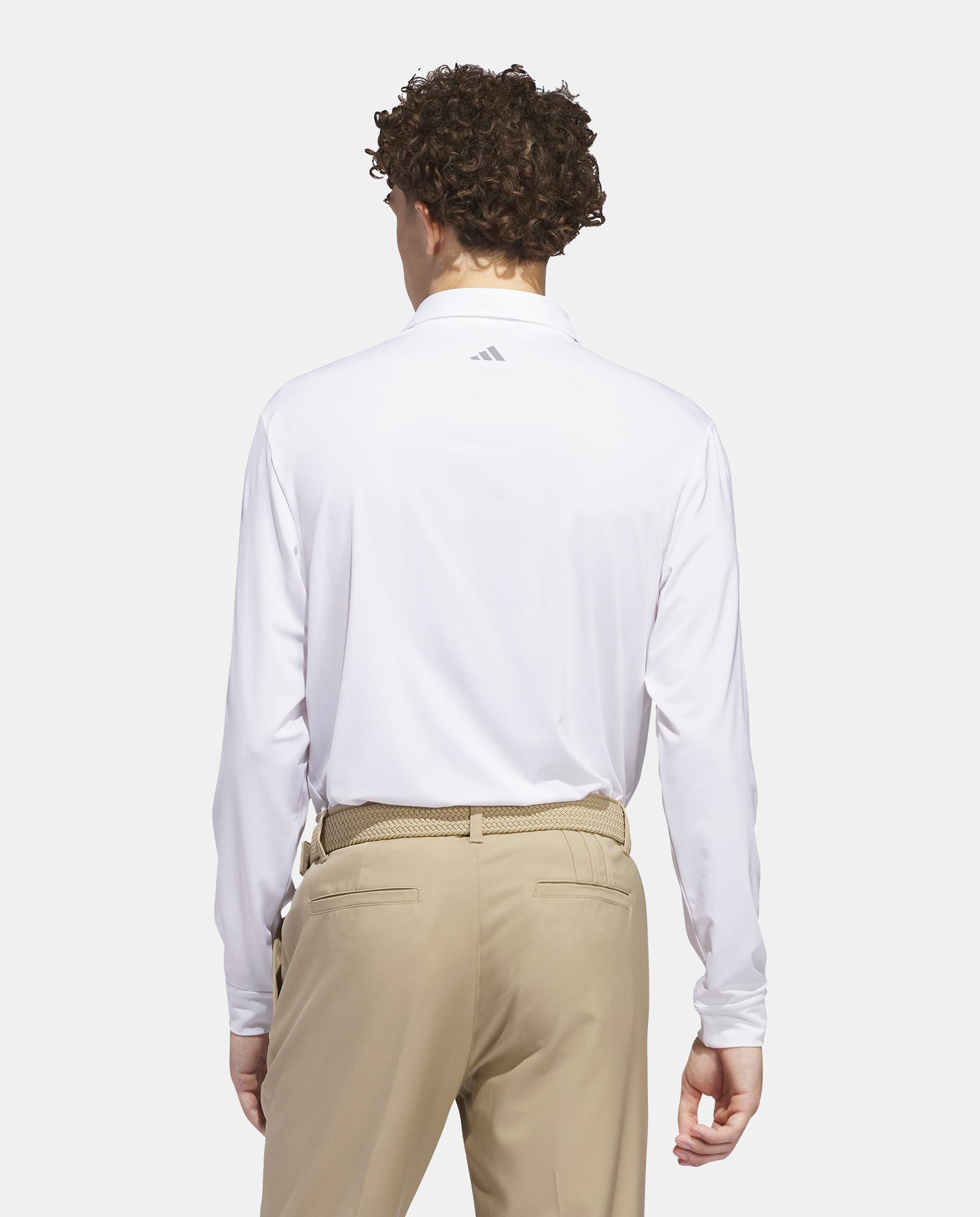 Polo de Golf de Manga Comprida de Homem Adidas Branco-2