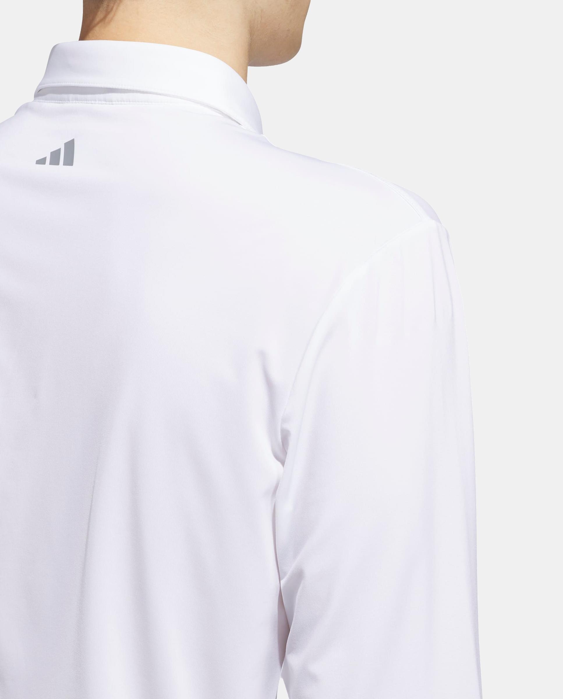 Polo de Golf de Manga Comprida de Homem Adidas Branco-4