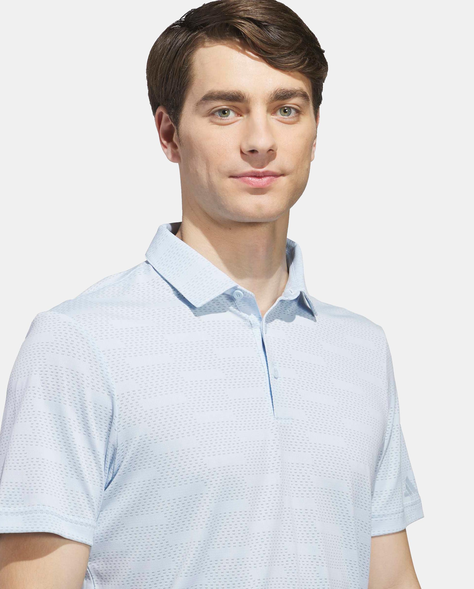 Polo de Golf de Homem Jacquard Adidas Azul-3