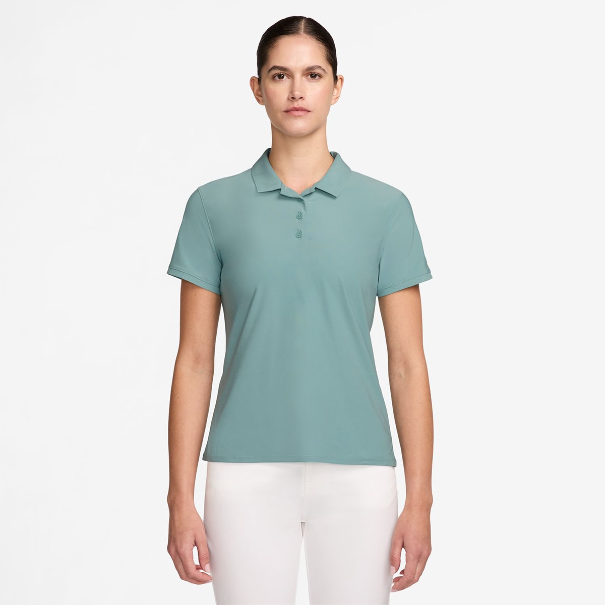 Polo de Mulher Victory Verde / Branco-1