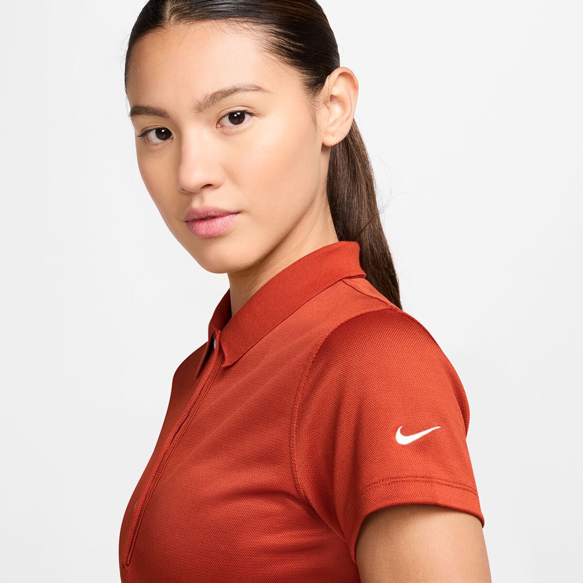 Polo de Mulher Dri-Fit Vermelho / Branco-3