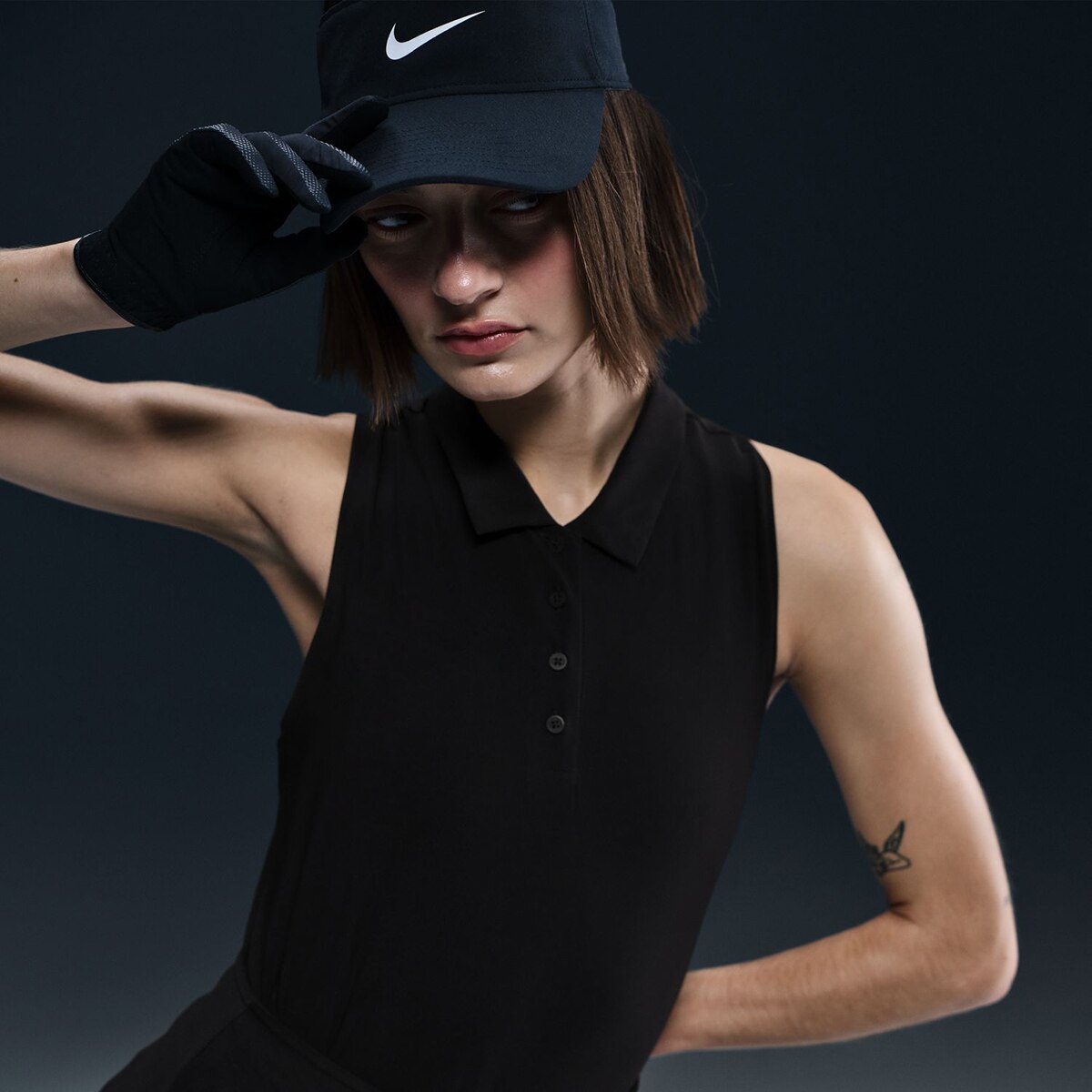 Polo de Mulher Victory Preto / Branco-5