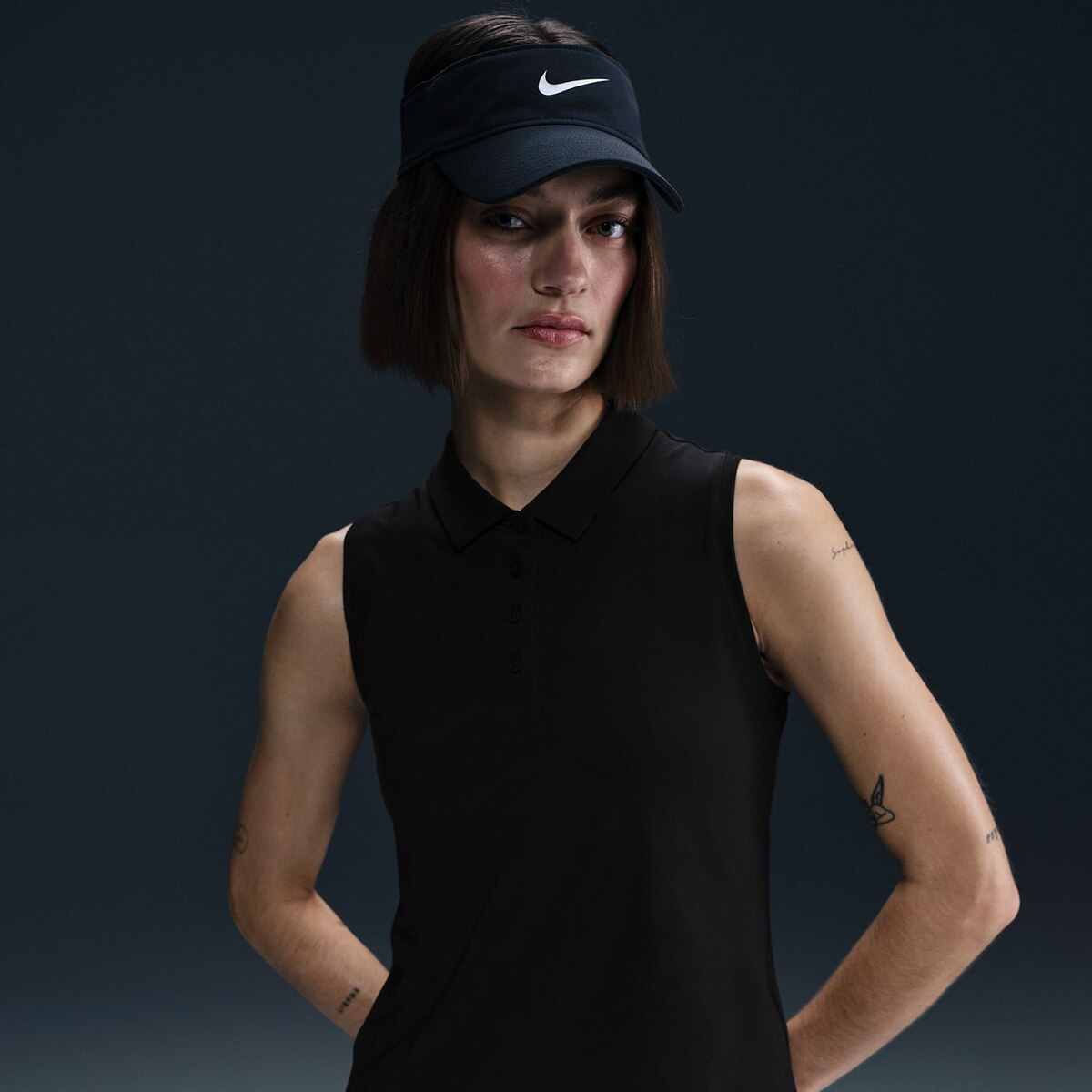 Polo de Mulher Victory Preto / Branco-6