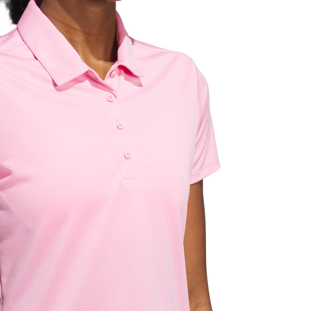 Polo de Manga Curta Solid Performance de Mulher Rosa-5