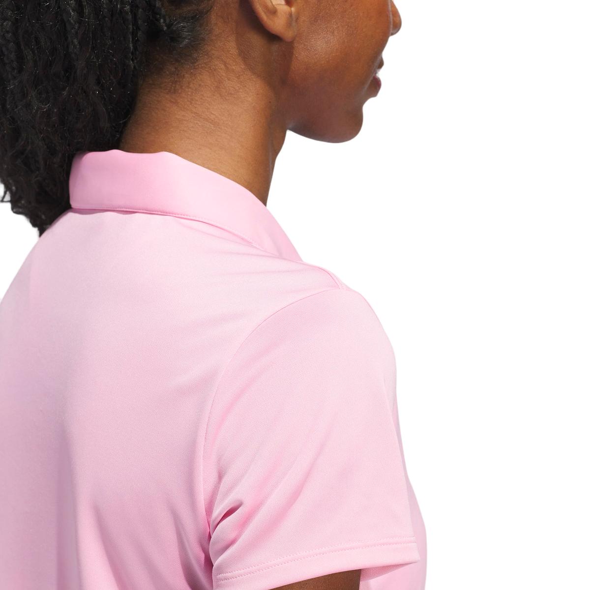Polo de Manga Curta Solid Performance de Mulher Rosa-6