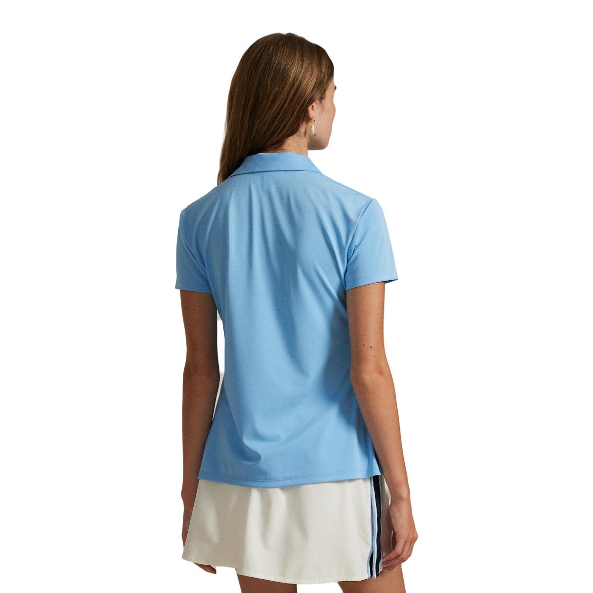 Polo Piqué de Mulher Tailored Fit Azul-claro-4