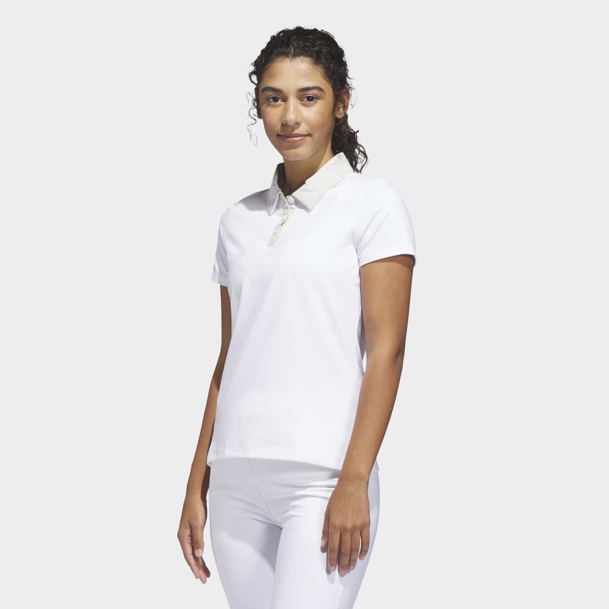Polo aos Quadrados de Mulher Climacool Ultimate365+ Bege-1