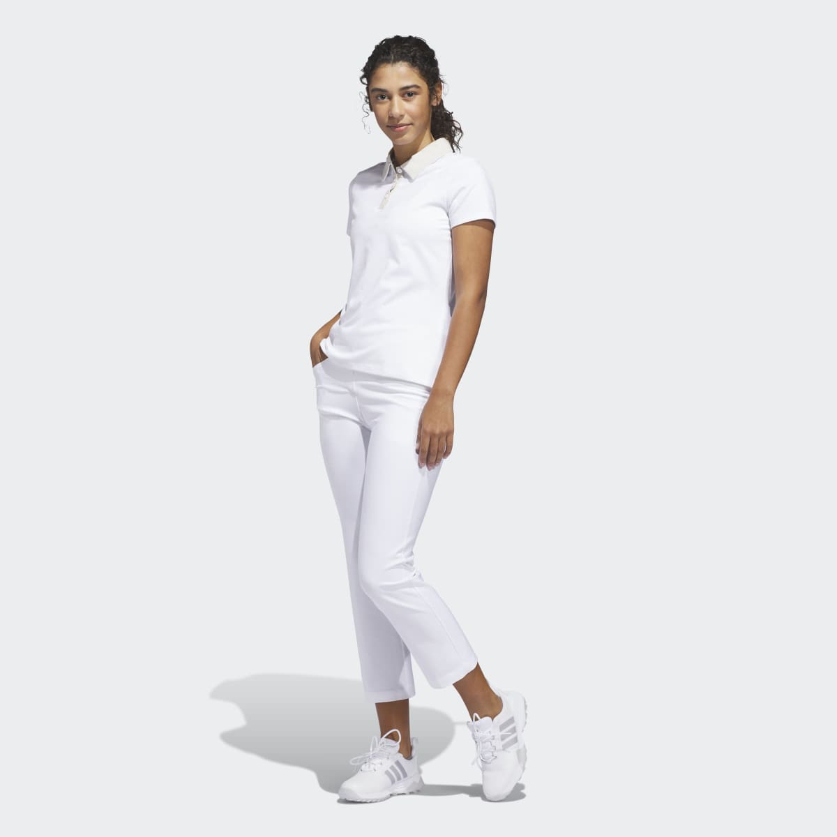 Polo aos Quadrados de Mulher Climacool Ultimate365+ Bege-5