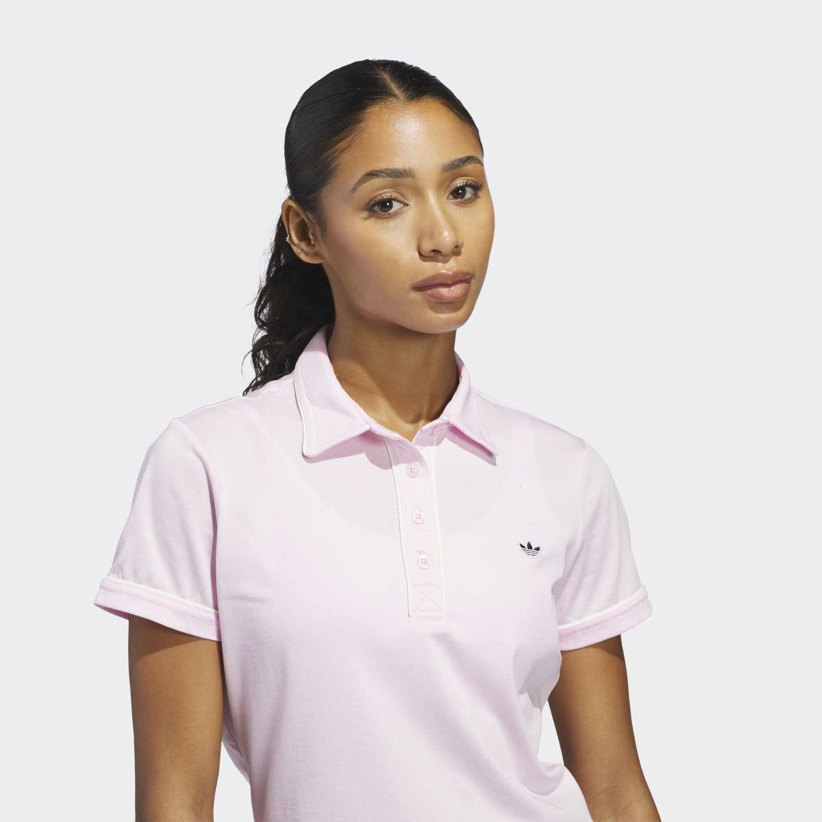 Polo de Mulher Solid Originals Rosa-2