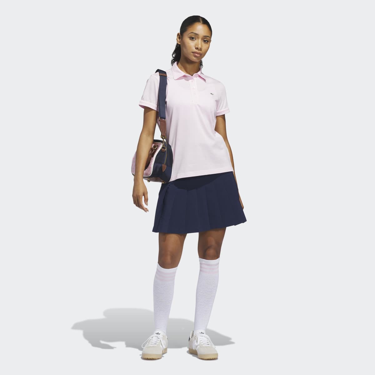 Polo de Mulher Solid Originals Rosa-4