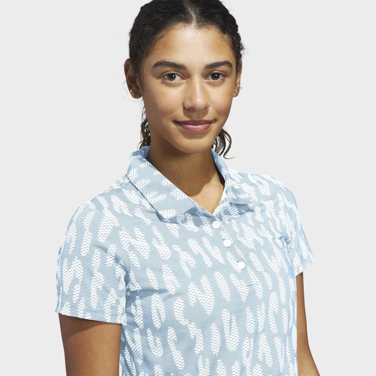 Polo de Mulher Ultimate365 Jacquard Climacool Azul-3