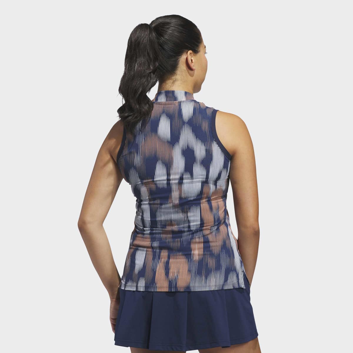 Polo de Mulher Ultimate365 Tour Printed Sleeveless Azul-2