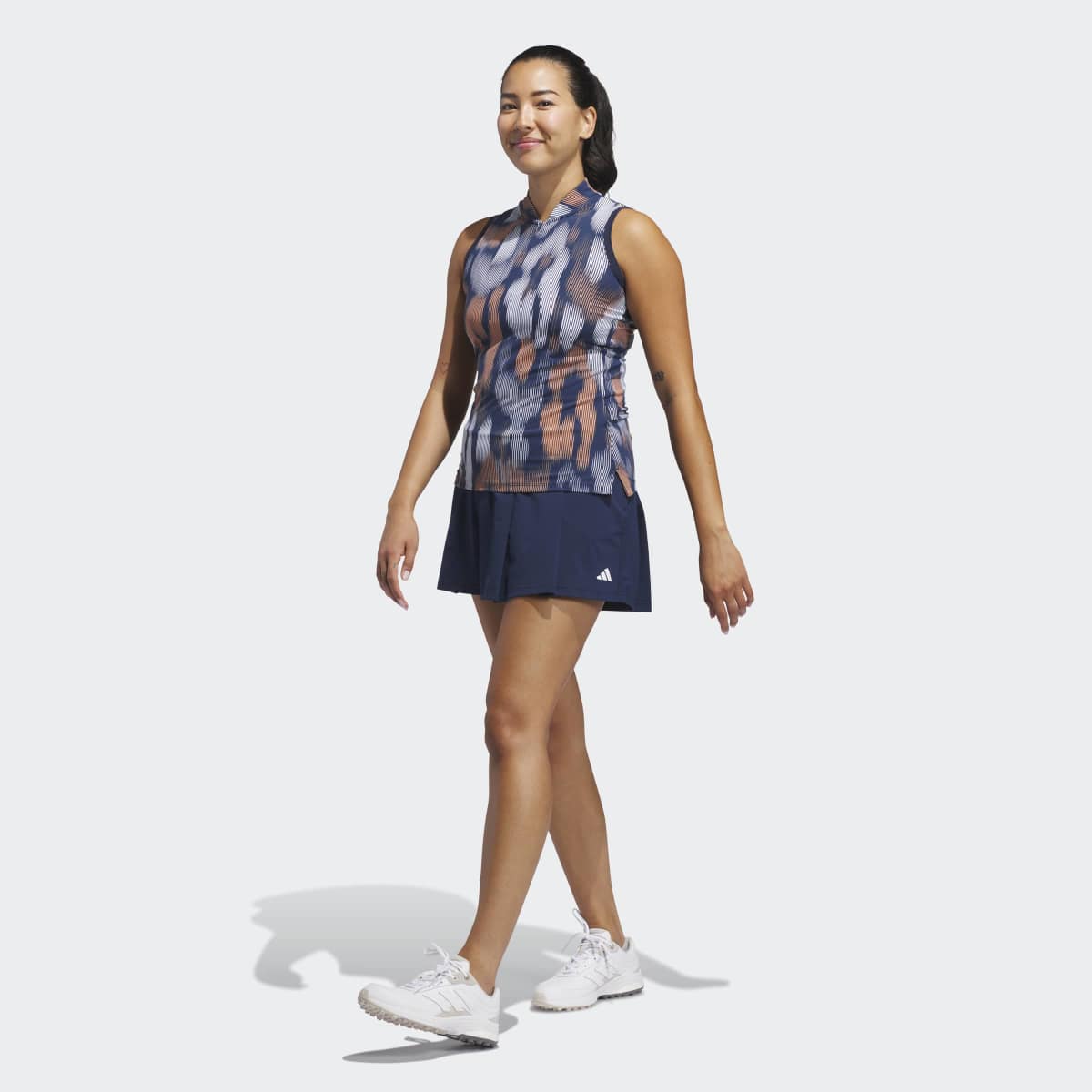 Polo de Mulher Ultimate365 Tour Printed Sleeveless Azul-5