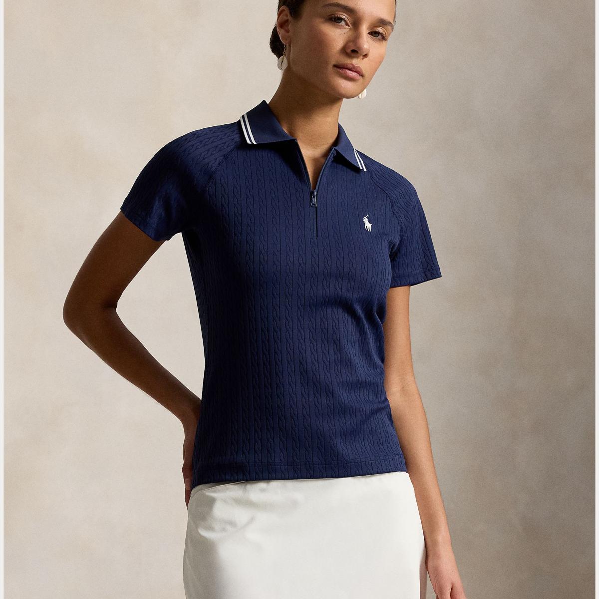 Imagem 0 de Polo de Malha Elástica de Mulher com Fecho de Correr
