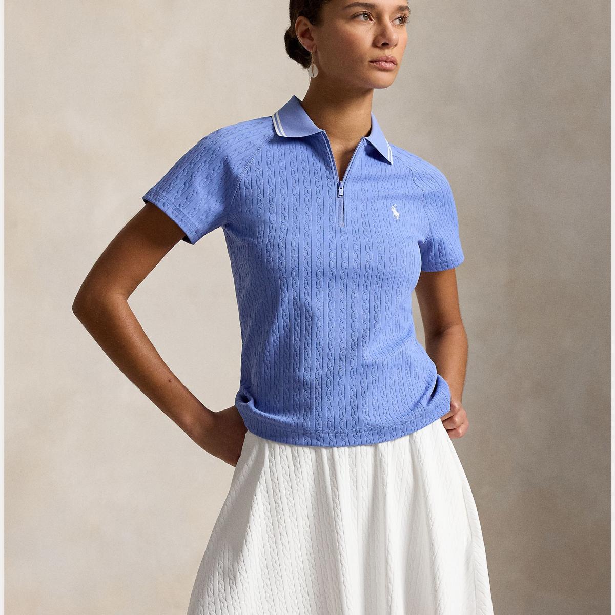 Ralph Lauren - Polo de Mujer de Punto Elástico Con Cremallera Ralph Lauren.