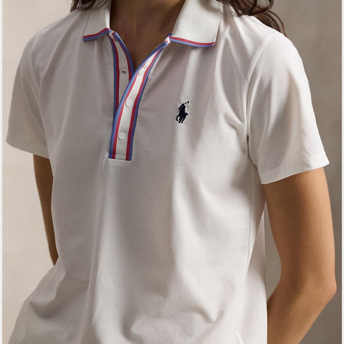 Polo de Malha de Mulher Tailored Fit Branco-4